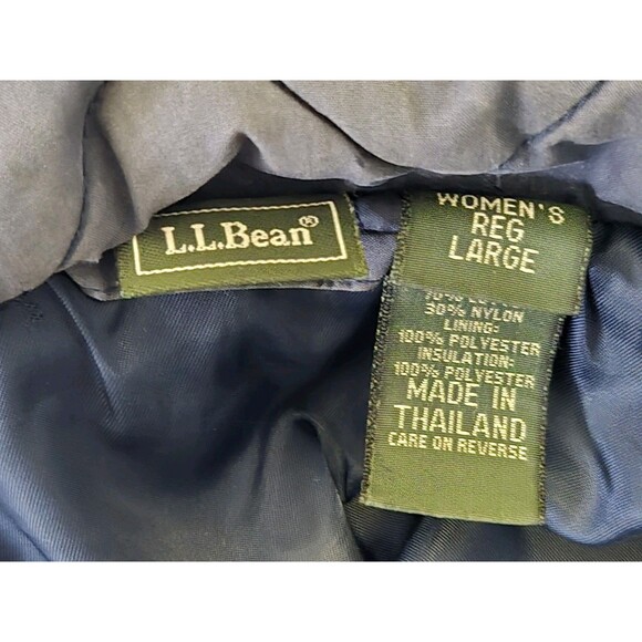 Vtg LL Bean Coat Womens L Blue Thermore Quilted Field Barn Outdoor Winter Chore - Picture 8 of 9